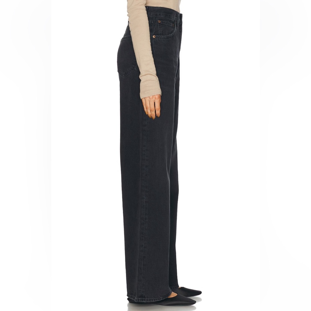 Agolde Dame Black Wide-Leg Jeans - Picture 3 of 8